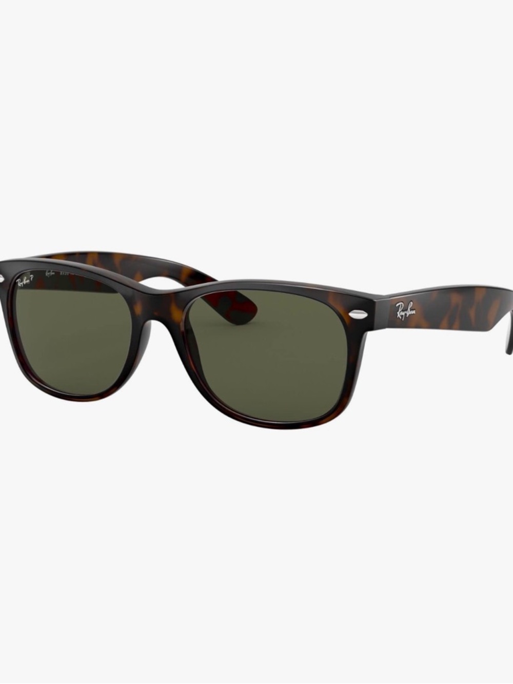 Ray-Ban Tortoiseshell Frame Sunglasses with Green Lenses